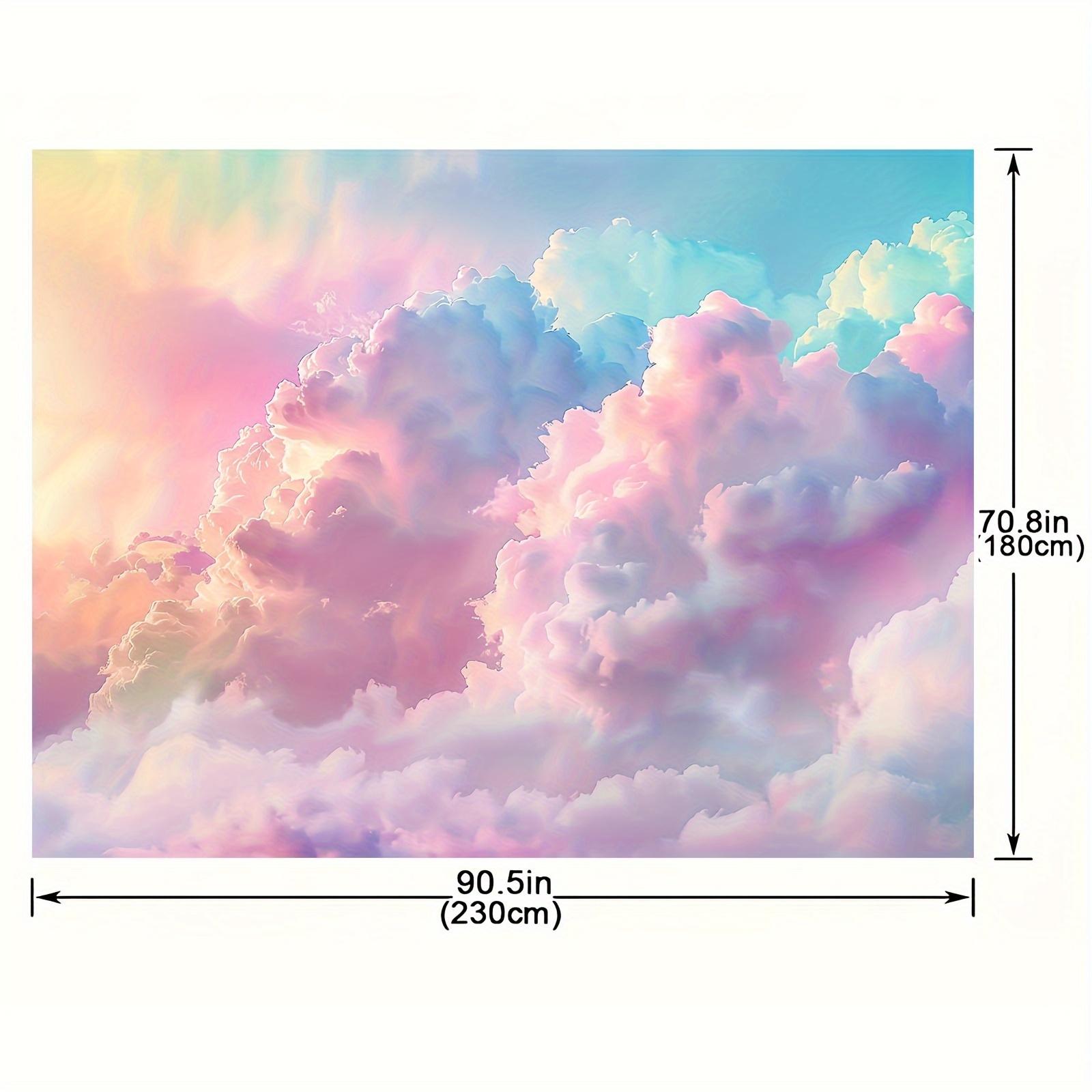 Color cloud photography background powder blue gradient background Abstract background fabric photography 130x150cm