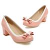 Sweet Women's Pink High Heels Fashion Bow-tied Black Beige Purple Low Heeled Party Wedding Shoes Ladies Dress Pumps Elegant 2025