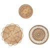 25/30/33cm Boho Wall Hanging Basket Decor Rattan Flat Round Woven Macrame Tassels Tapestry Bamboo Serving Tray Art Craft Decor
