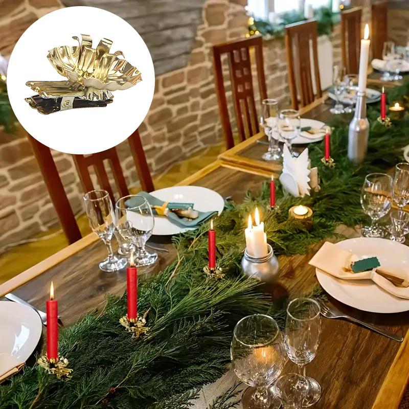 10KS/Sada Dekorativní doplňky Party potřeby Vánoční dekorace Vynikající svícny Elegantní 5x3cm