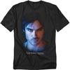 The Vampire Diaries - Damon #2 - Erwachsenen Unisex Kurzarm T-Shirt - Schwarz
