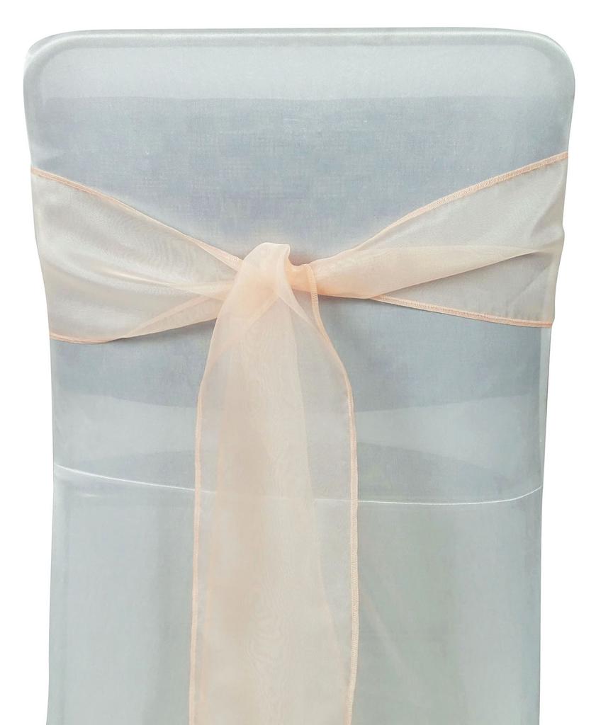 Darling Souvenir Pack Of 25 Organza Chair Sashes Bow Sash For Wedding & Events Supplies Party Decoration Chair Cover Sash - Colors