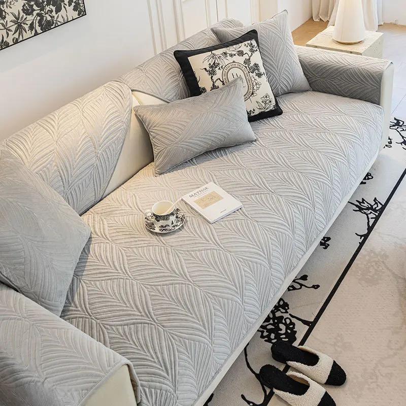 

Мягкий коврик для дивана, современный минималистичный, утолщенный, мягкий и удобный, подушка для сиденья, простое дышащее, нескользящее, однотонное полотенце для дивана 70x70cm 1pcs