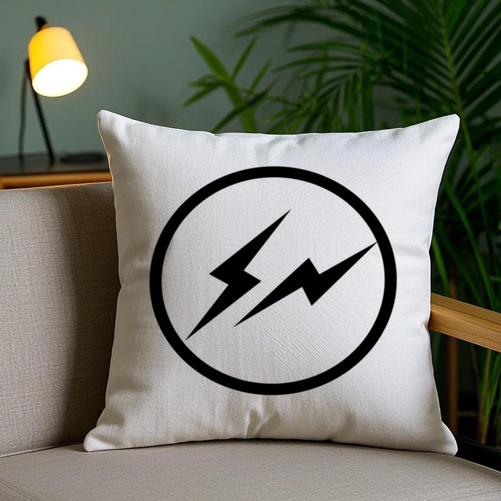 Lightning F-Fragment Design Cushion Cover Soft Short Plush Double-Sided Printing Home Decor Machine Washable Pillow Case Gift