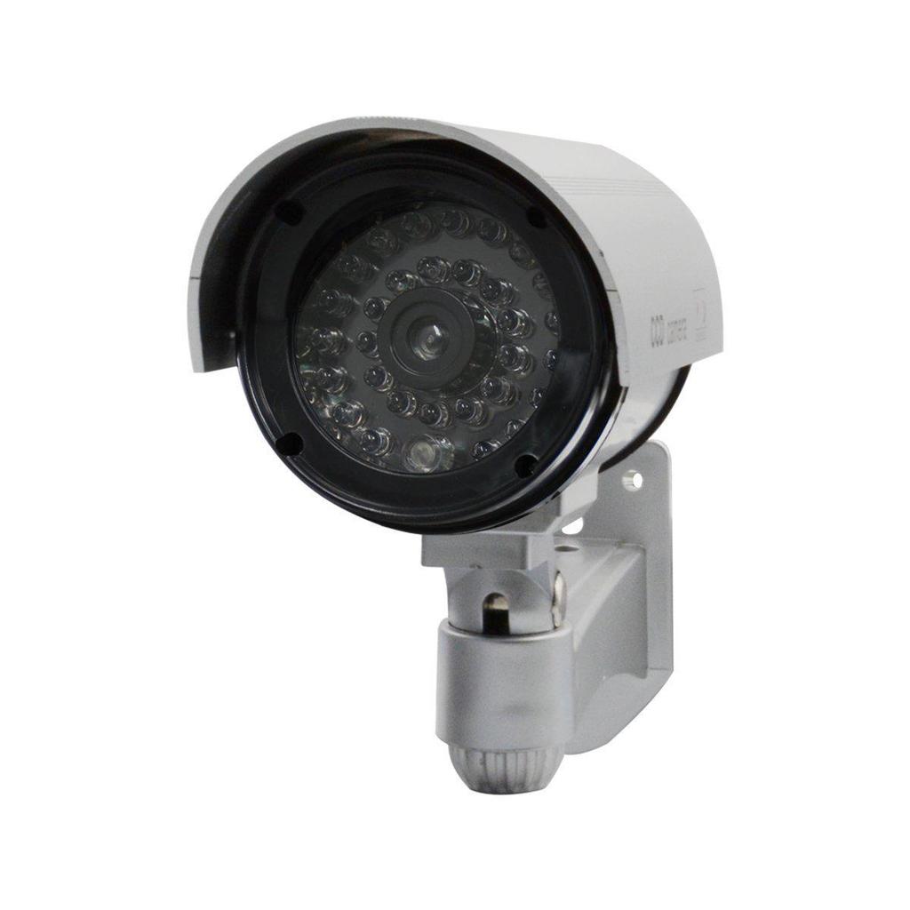 Waterproof Indoor/Outdoor Simulated Surveillance Camera with Flashing Light