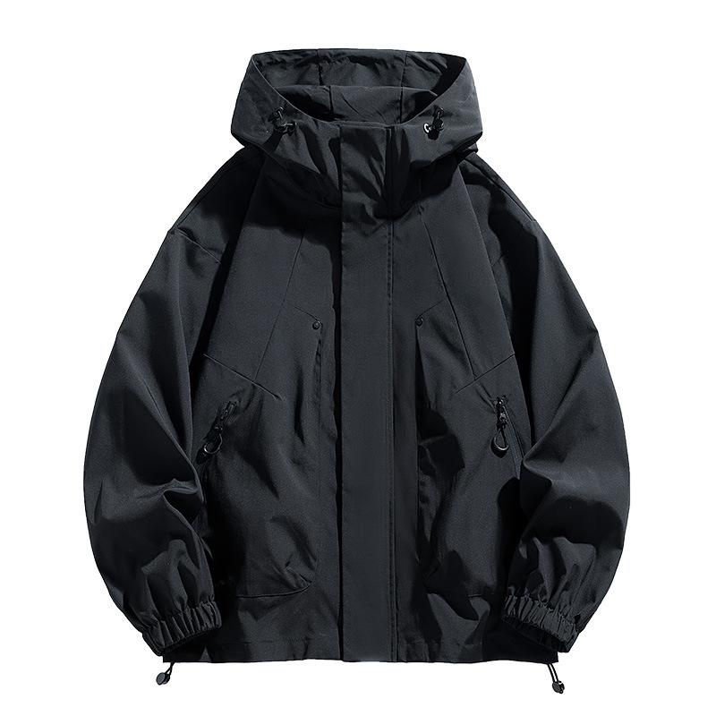 Men Jacket Hooded Windbreaker Trench Coats Oversize 6XL 7XL 8XL Plus Size Waterproof Black Bomber Camping Loose Thin Softshell