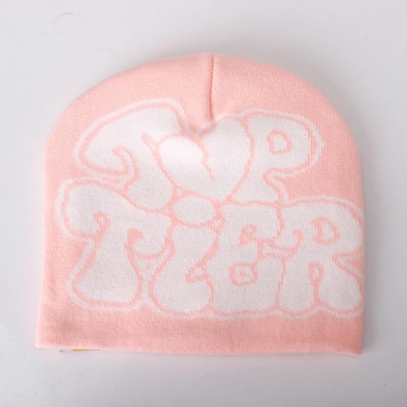 Autumn and winter pullover jacquard hat multi-color letter male and female adult wool knitted hat