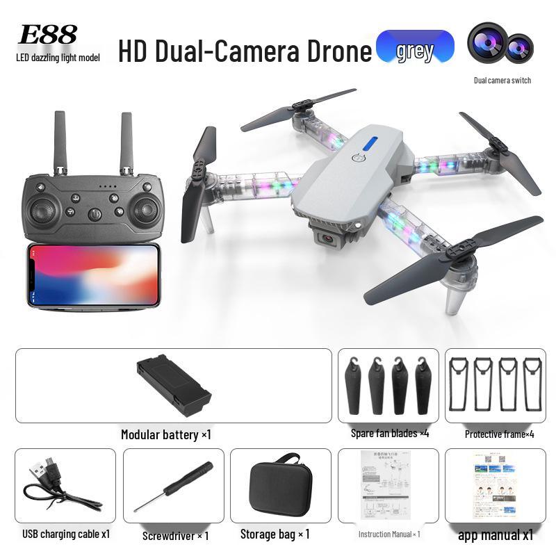E88 4K Dual Camera Drone for Kids: Aerial Photography Remote Control Quadcopter Toy