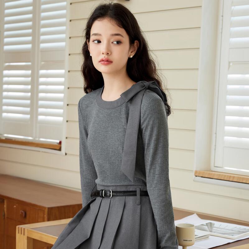 Ledian Grey A-Line Intellectual Socialite Dress XS