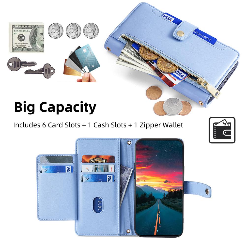 For Infinix Note 40 Pro 4G Crossbody Phone Case PU Leather Wallet Zipper Phone Cover