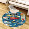 1PC Cars Animals Non-Slip Floor Round carpet, Office, family, bedroom, Large Area Rug Indoor Rugs, Vibrant Colors-Z0491