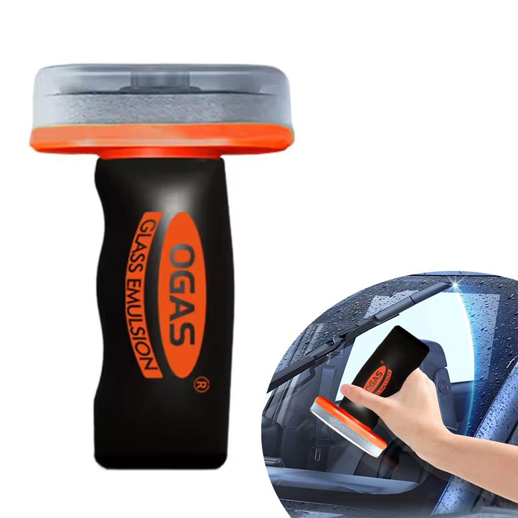 Car Glass Degreaser Cleaning Brush Heavy Duty Oil Film Remover Tool for Windshield Wiper Maintenance