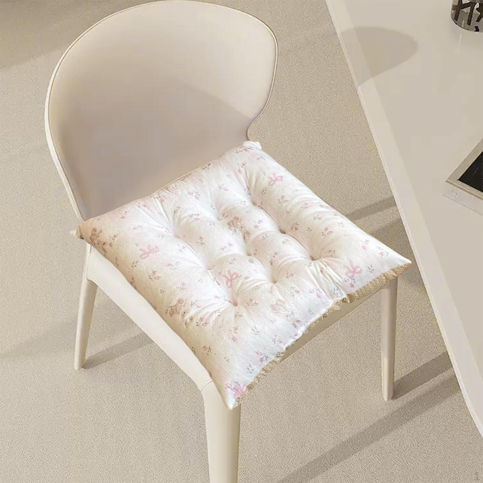 

Dining Chair Cushion Floor Floral Pattern Elegant Seat Thick Pad for Fireplace Bench