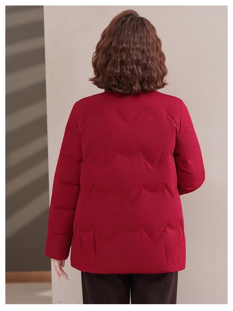 Brand Mom 2025 Women's Short Winter Coat: Thick Warm Duck Down, Loose Fit, Chinese Style