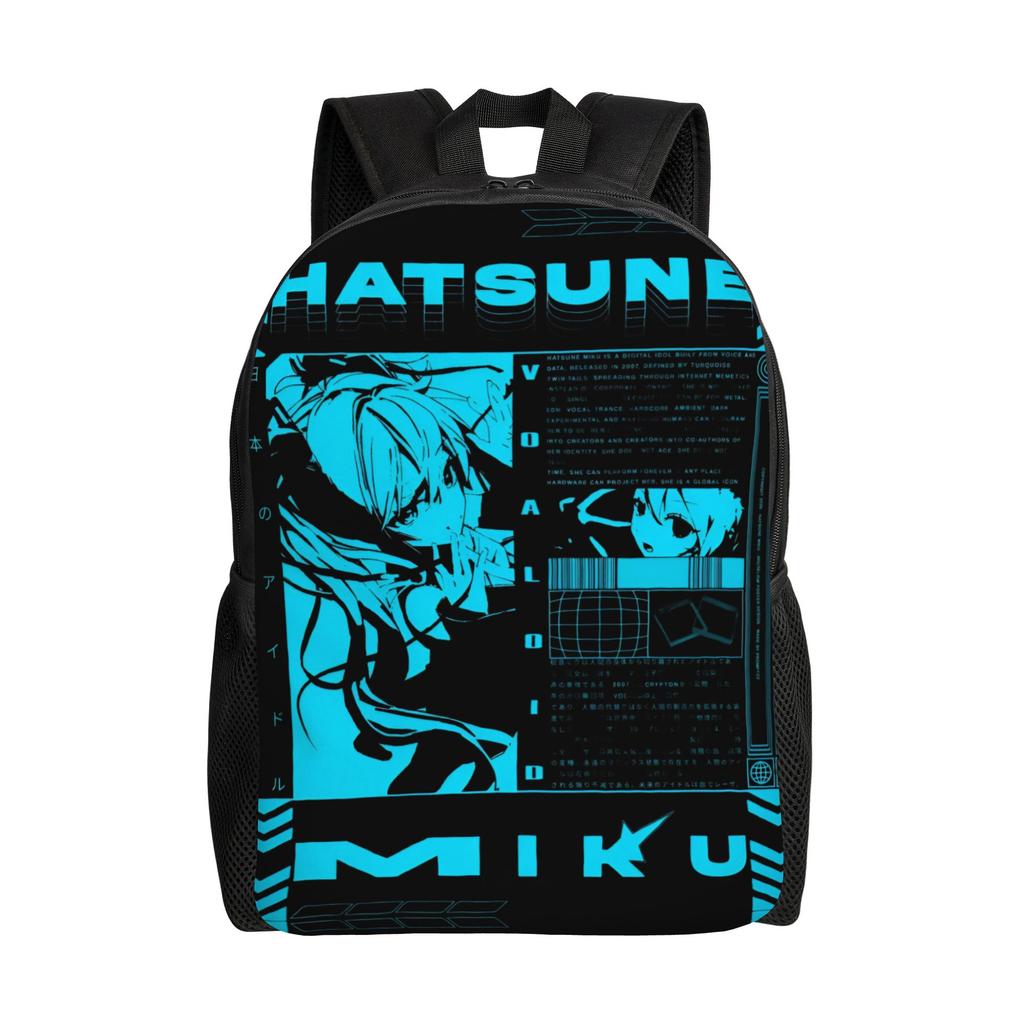 Hatsunes Anime Mikus Travel Backpack Men Women School Computer Bookbag Virtual Singer College Student Daypack Bags