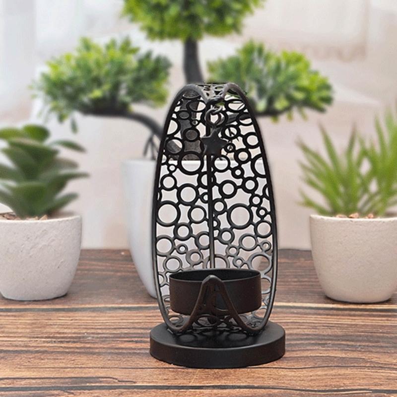 Metal Tealight Candle Holders for Eid Mubaraks Moon Shape Candle Stand Iron Candlestick Home and Parties Event Decors