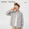 Balabala Kids' Plaid Long-Sleeve Shirt Jacket
