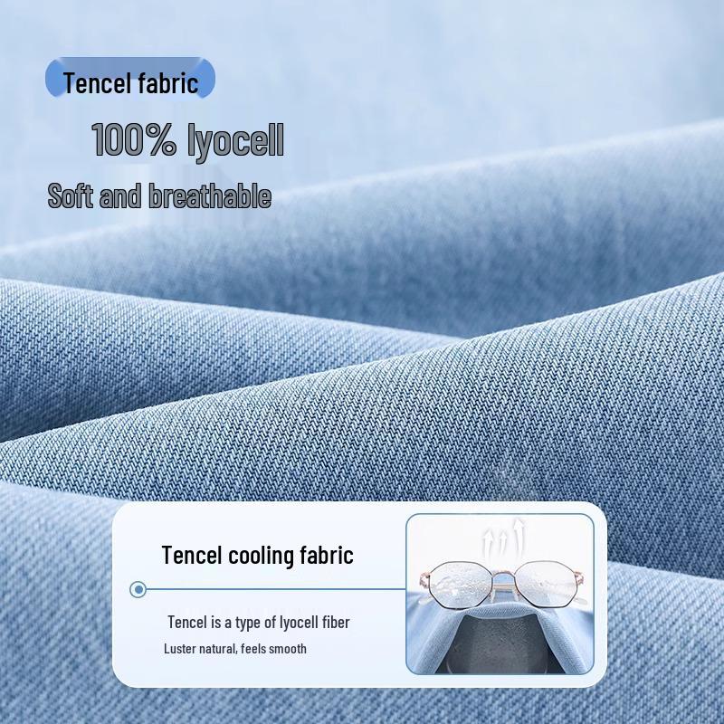Women's Tencel Lyocell High Waisted Wide Leg Jeans - Summer Slimming, Narrow Straight Leg 2025 Edition