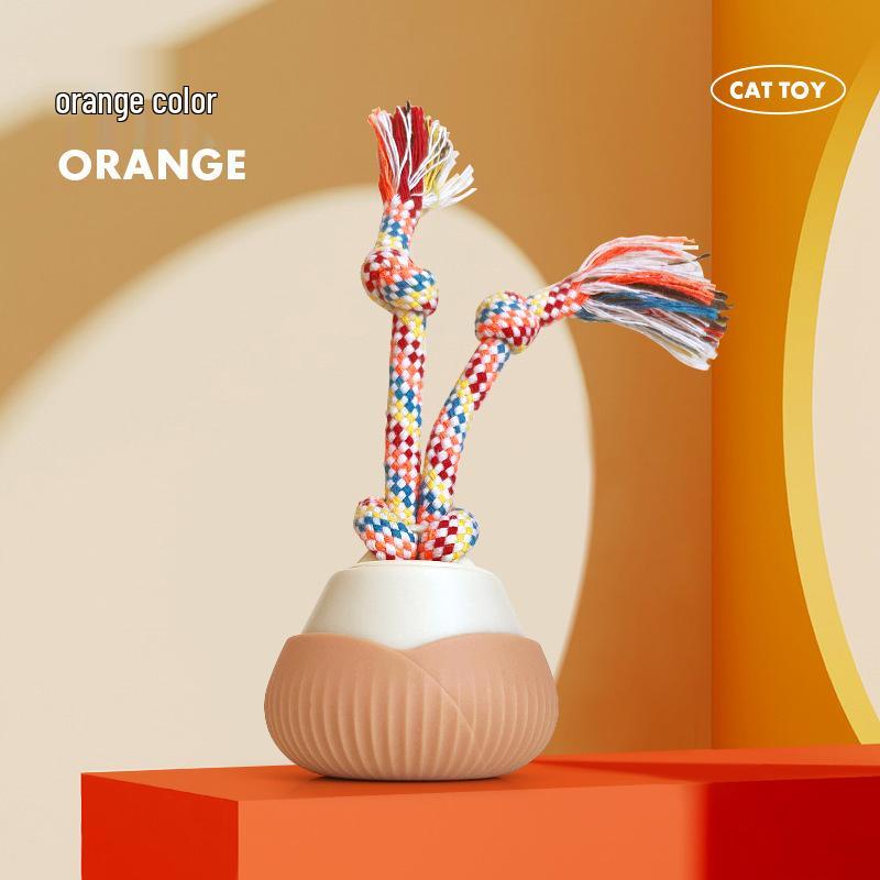 Automatic Rotating Cat Toy: Teasing Ball & Rope Knot Set for Self-Play and Boredom Relief