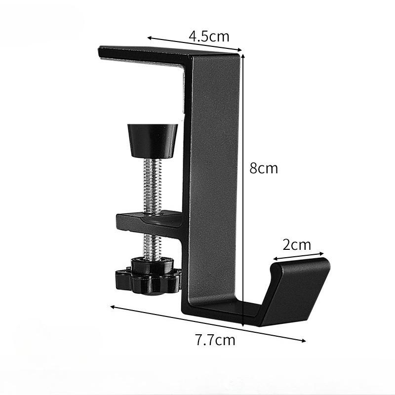 1/2pc Adjustable Desk Edge Hook Gaming Headset Desk Hanger Backpack Storage Hanging Hook Holder Punch-free Home Office Organizer