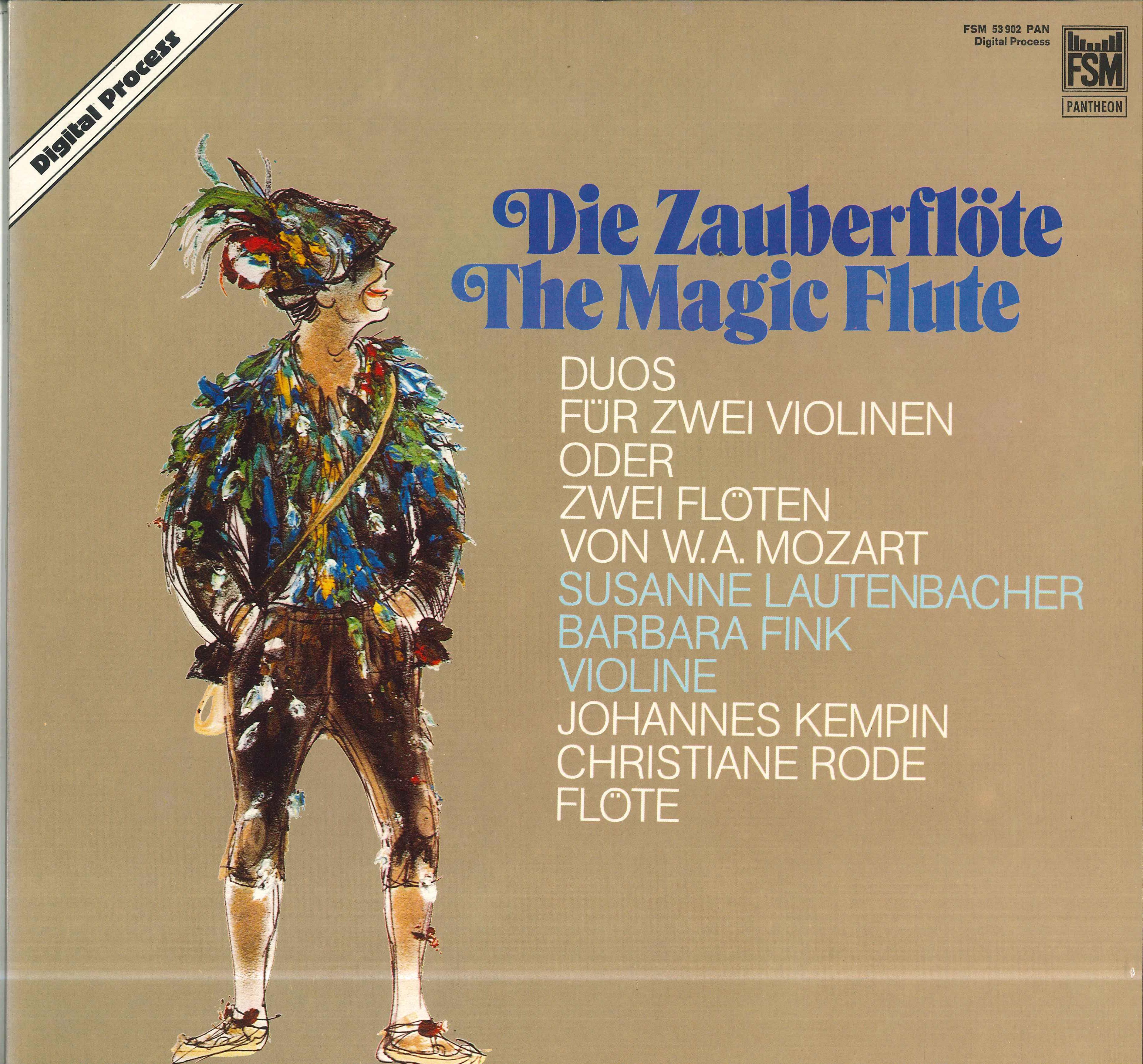 

LP Record SUSANNE LAUTENBACHER BARBARA FINK Mozart Die Zauberflote Arrangiert FSM53902PAN PANTHEON Germany Classical Used