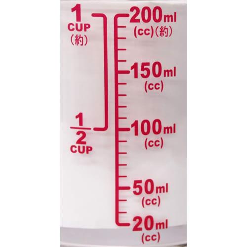 Pearl Metal ENJOY KITCHEN Large Graduations Heat-Resistant Measuring Cup, 200ml, C-4741