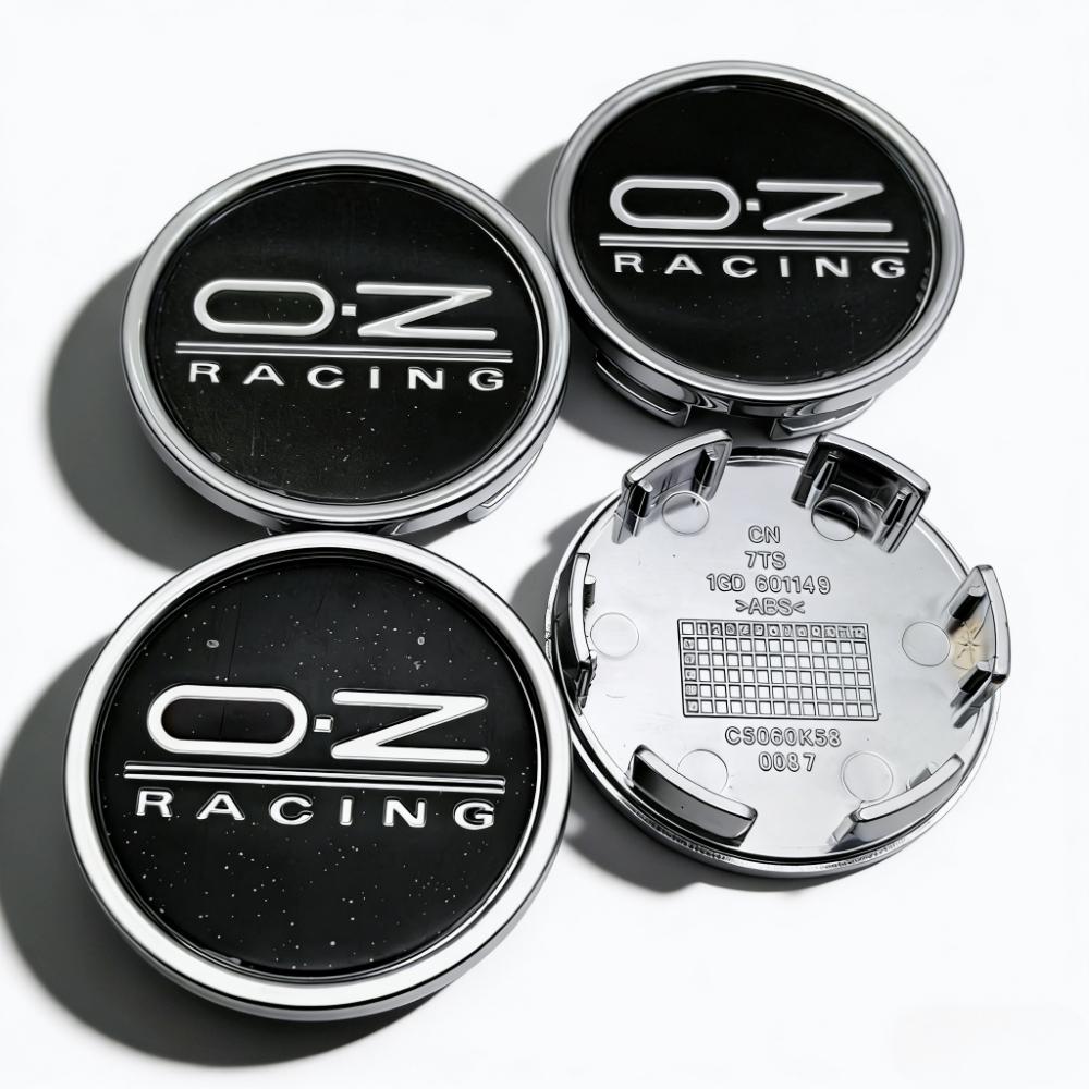 4 Stück 58mm 53mm Auto Radnabendeckel Mit OZ O.Z Racing Logo Emblem Abzeichen Radkappen Felgenmitte Staubschutz Naben Zubehör