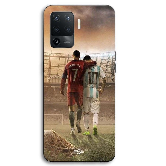 Coque Pour Oppo A94 Cristiano Ronaldo Messi Goat Maniacase
