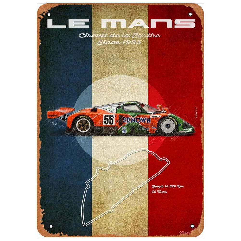 Decor Racing Vintage Metal Signs Tin Sign Monaco Grand Prix Racing Funny Poster Decor for Bar Pub Club Man Cave Wall Decoration