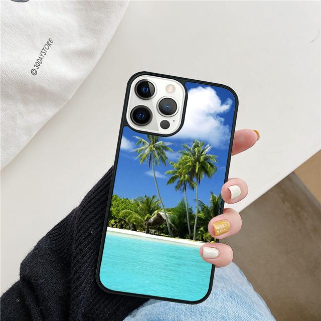CALIFORNIA PALM TREES Phone Case Cover For iPhone 17 Air 15 16 14 13 12 Pro Max 11 Pro Max Plus Coque Shell