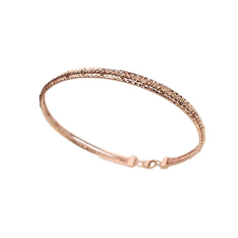 Pure Purple Gold Shiny Bead Bracelet Simple Foreign Gas Plated Colored Gold Plated Rose Gold Exquisite Jewelry