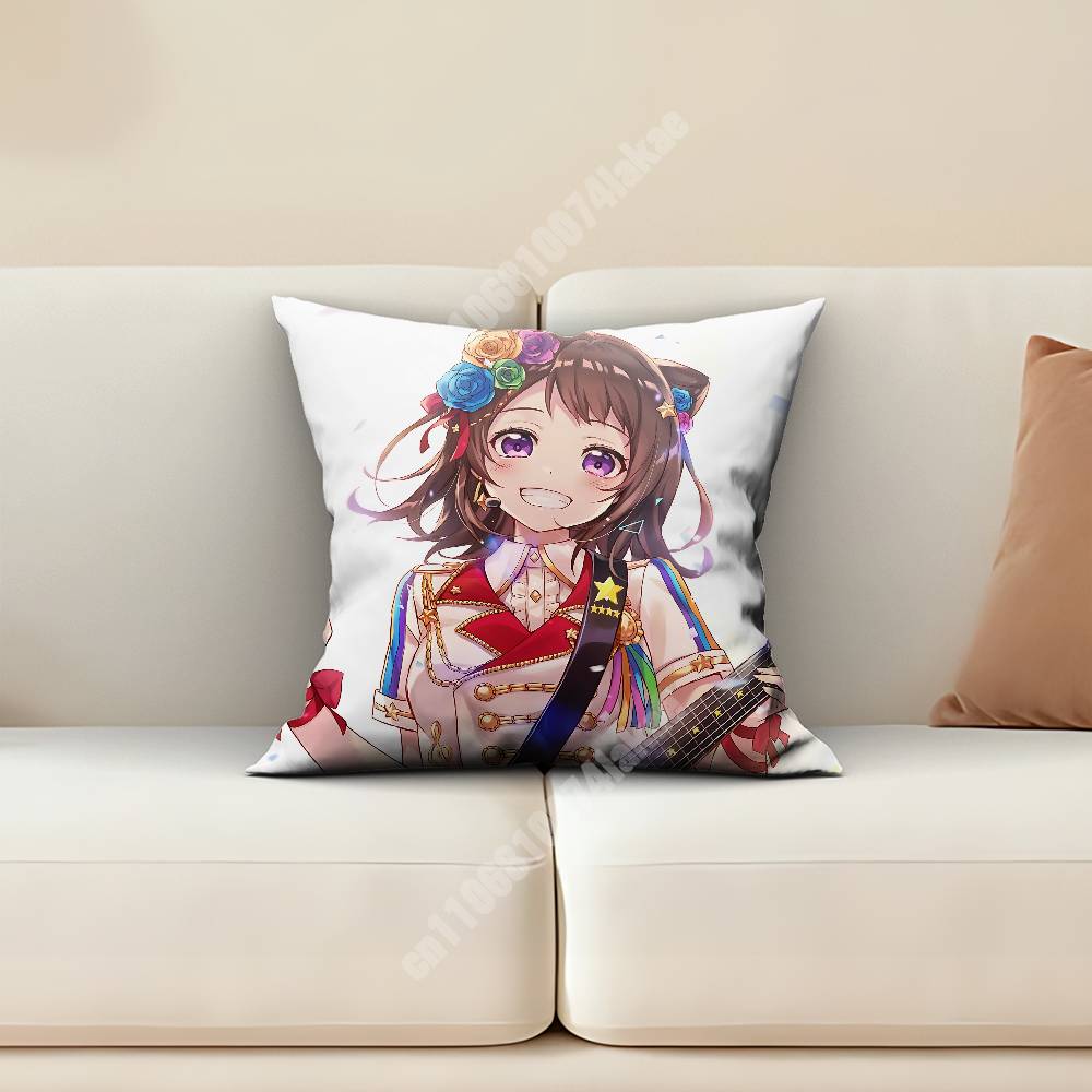Bandori Kasumi Toyama STARK Pillow Cover Sofa Couch Cushion Case Home Living Room Decoration