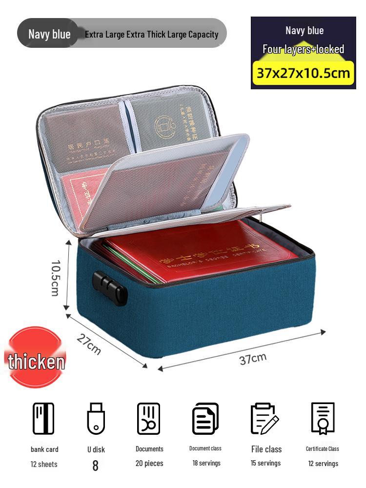 Large Capacity Passport & Document Storage Box - Family Organizer with ID, Certificate, and Card Holder