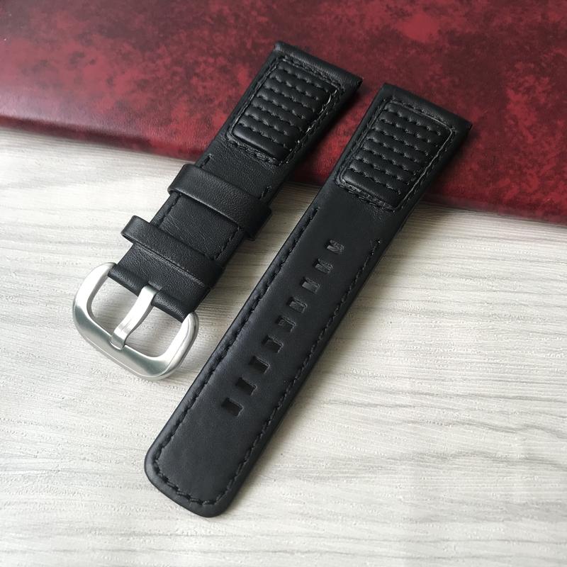 

28 мм черный, красный, синий ремешок из натуральной кожи со строчкой для Seven Friday, ремешок для часов из воловьей кожи Q2 P1 серии, мужской кожаный ремешок 28mm