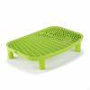 Litter Tray with Grate Detachable Control EasytoClean Bean Green