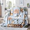 Custom Name Animals Theme Printed Blanket - Perfect for Couch, Bed, Travel & Outdoor Use | Machine Washable, Cozy & Durable.