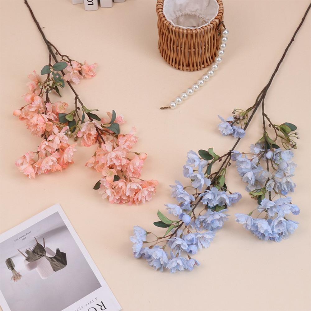 90cm Silk Cherry Blossoms Branch Plastic Fake Flower  Home Garden Decor