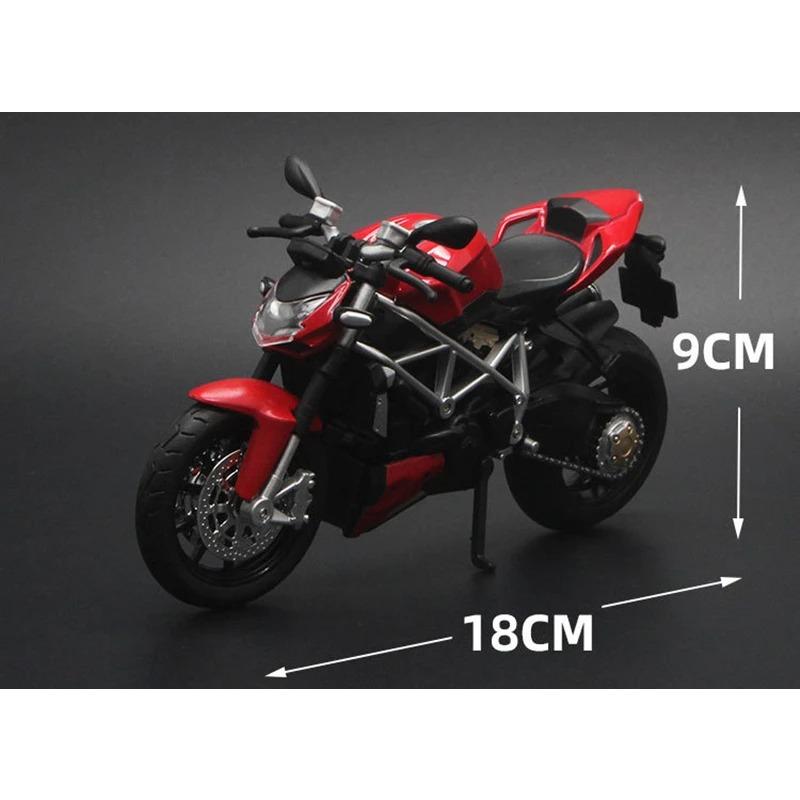 1/12 DUCATI Streetfighter V4 Carbon Red Die Cast Toy Vehicles Collectible Hobbies Motorcycle Model Toys Childrens Birthday Gifts