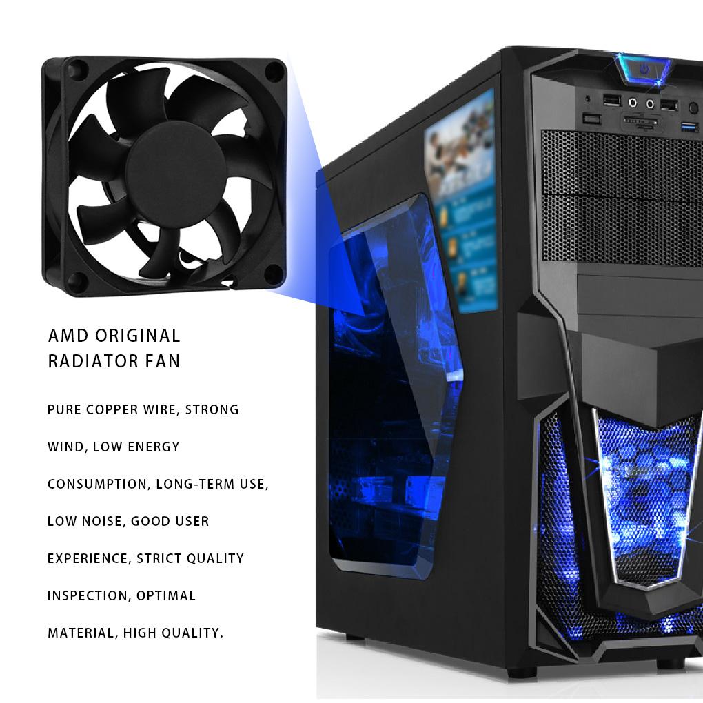 

Вентилятор охлаждения Компьютерный процессорный кулер Ноутбук Настольная система охлаждения 7 см Игровой компьютерный аксессуар темно-синий