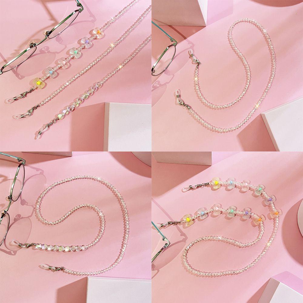 Bead Mask Strap Heart shape Glasses Chain Eye wear Accessories Eyeglass Lanyard Glasses Necklace