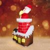 6.8FT Inflatable Christmas Santa Chimney Decor LED Star Penguin House Xmas Ornaments Gifts Toy Supplies Xmas Yard Decoration
