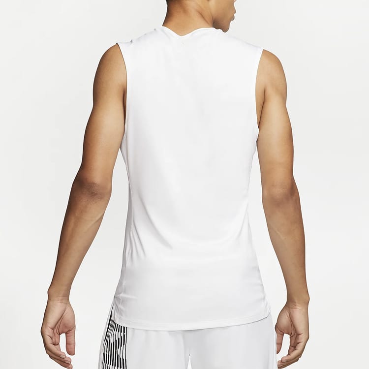 Nike Tank Tops Men's White Crew Neck Moderate Straight Fit BV5601-100