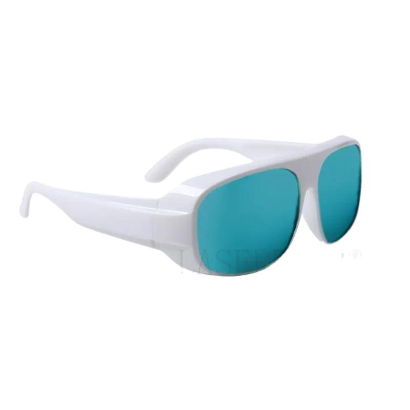 EN207 Certified High Security Laser Safety Goggles 635nm Red Laser Protection with TR90 Frame Safety Eyeglasses (Blue,safety glasses)