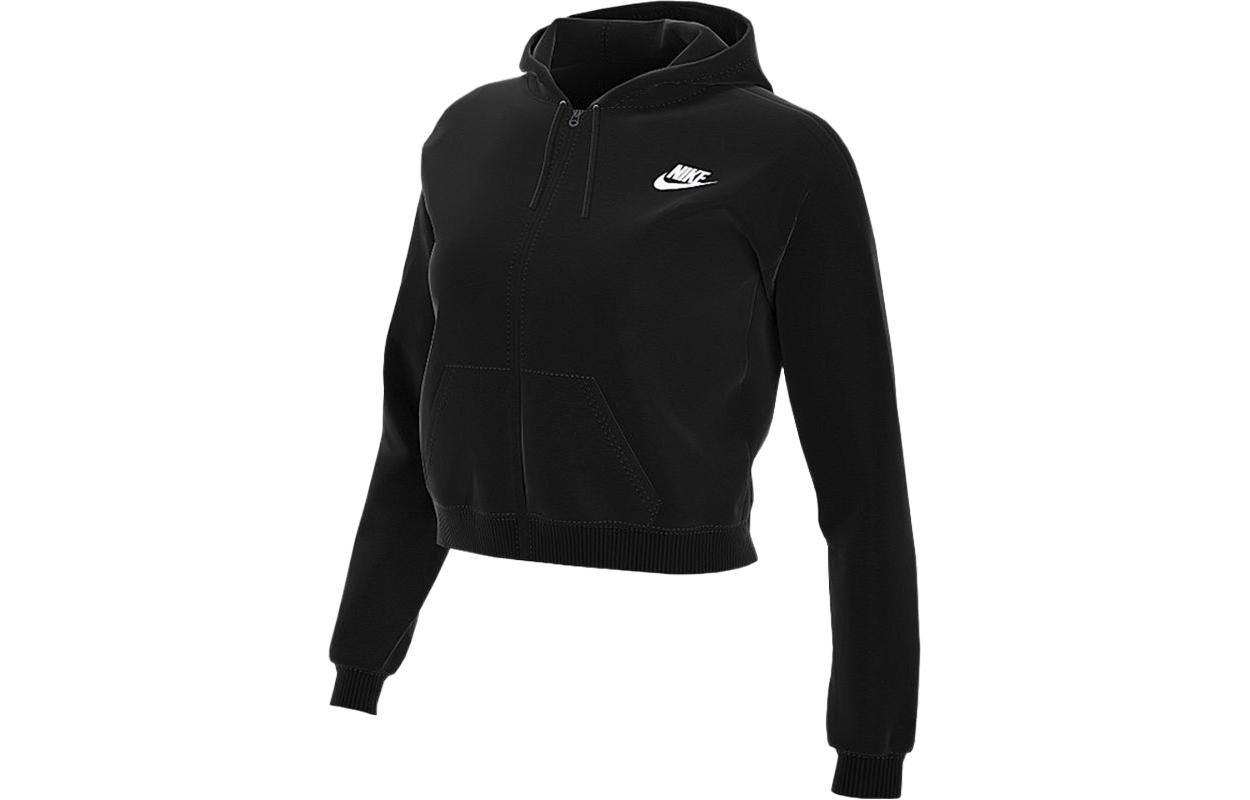 

Nike Sweatshirts Women s Black Hooded Moderate Cardigan CV8619-010 M