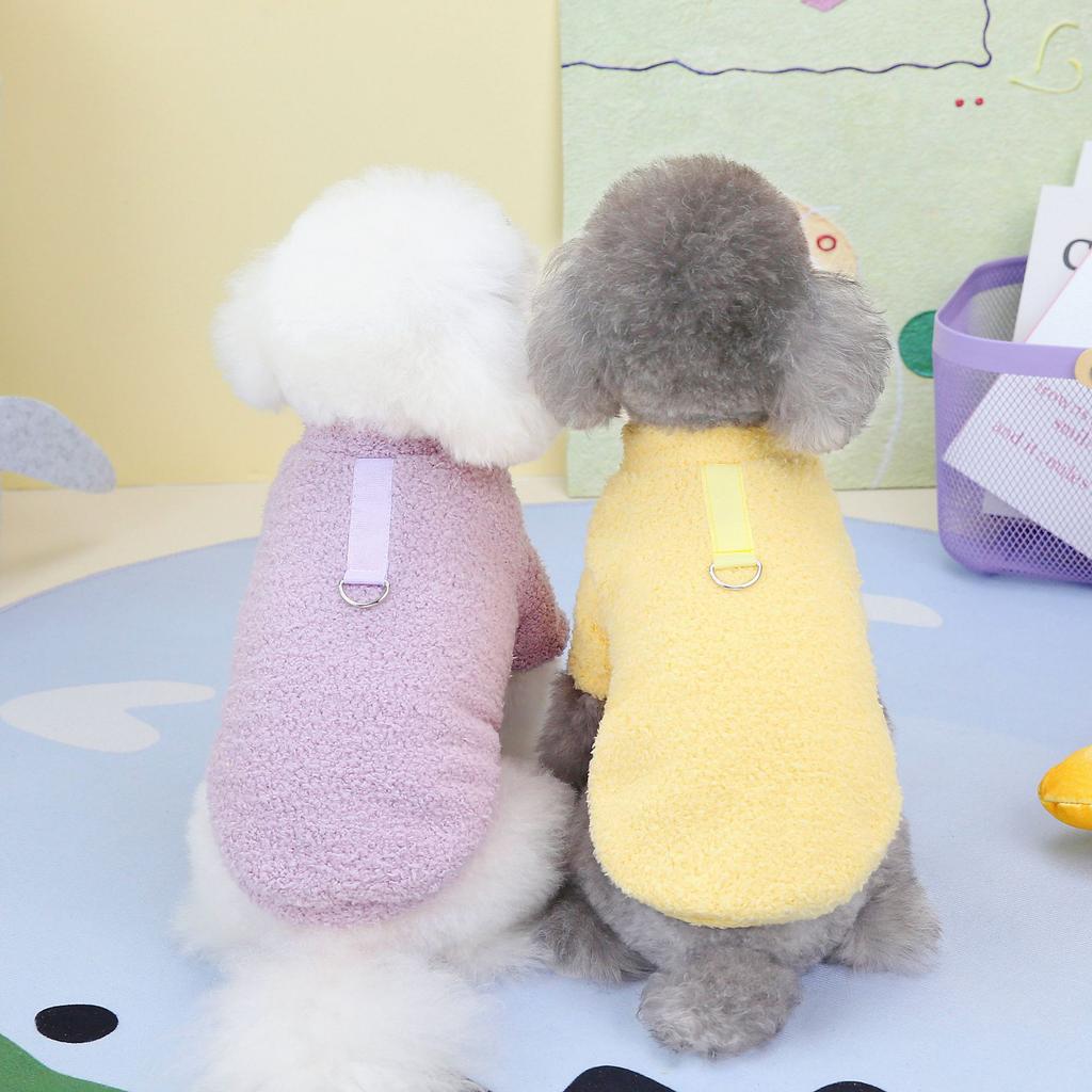 Pet Clothes Japanese and Korean Fresh Suitable for Small Dogs, Teddy, Outdoor Two-Legged 11 Cloud Velvet Jacket