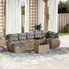 VidaXL Garden Lounge Set with Cushions 8 Pcs Beige Braided Resin 3275149