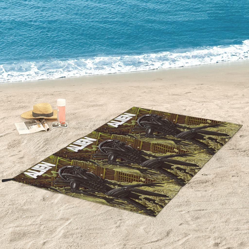 Movie Alien Beach Towel Soft Microfiber Quick Dry Absorbent Quick Towels For Pool