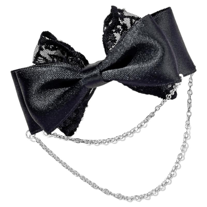 

Baby Bowknot Hairpin Women Ponytail Hairclip Lovely Elegant Bows Hairpin for Everyday Wear and Special Occasion чорний