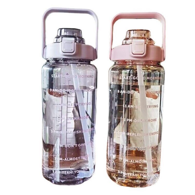 2000ml High Temp Resistant Straw Water Bottle – Large Capacity Sports Cup for Men & Women Large Capacity