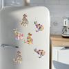 3D Sitting Cat Refrigerator Magnet Embossed Geometric Colorful Kitten Fridge Magnet Home Kitchen Cabinet Locker Whiteboard Decoration